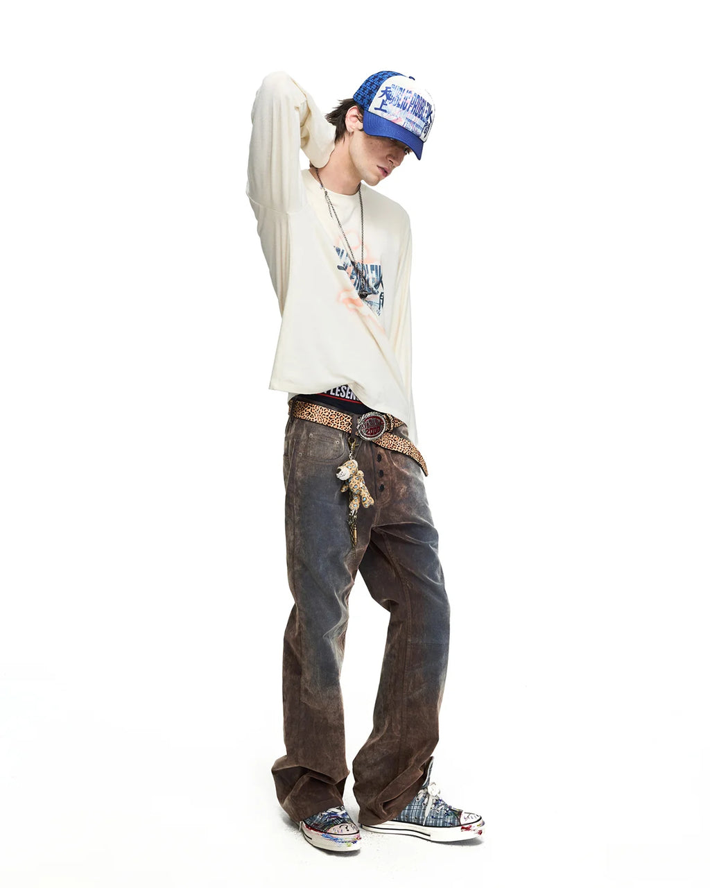 Peoplesense Faded Graphic Long-Sleeve T-Shirt