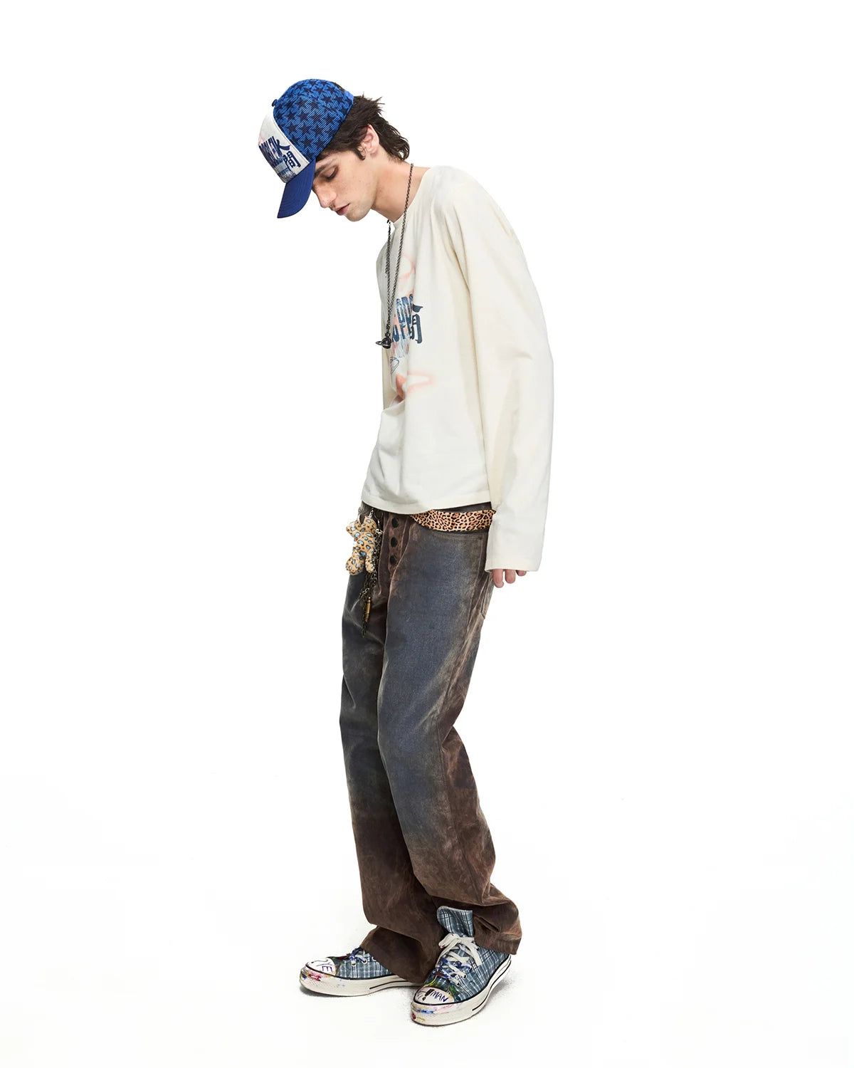 Peoplesense Faded Graphic Long-Sleeve T-Shirt