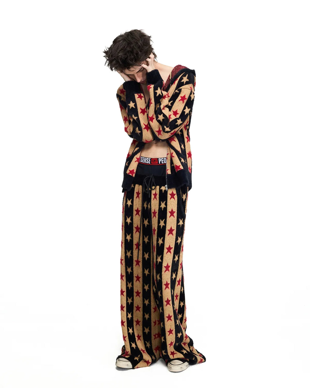 Peoplesense Star Stripe Jacquard Knit Pants