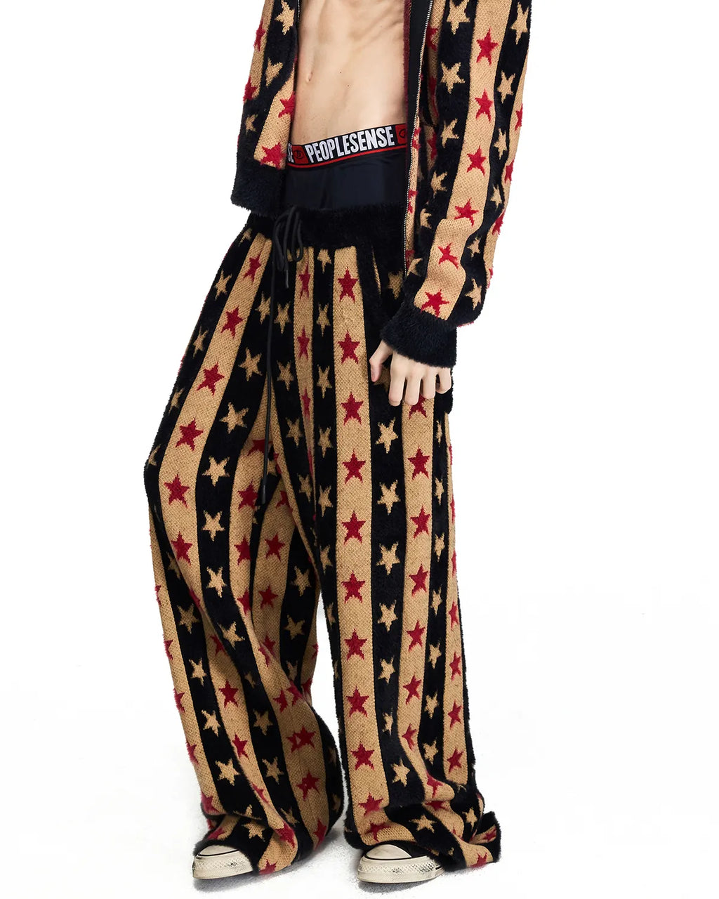 Peoplesense Star Stripe Jacquard Knit Pants