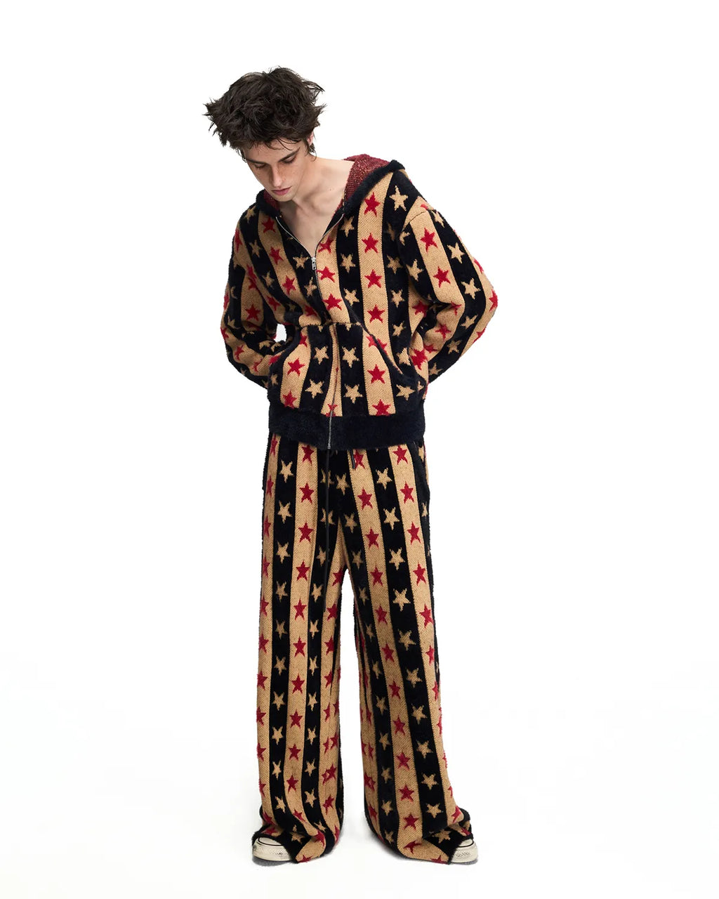 Peoplesense Star Stripe Jacquard Knit Pants