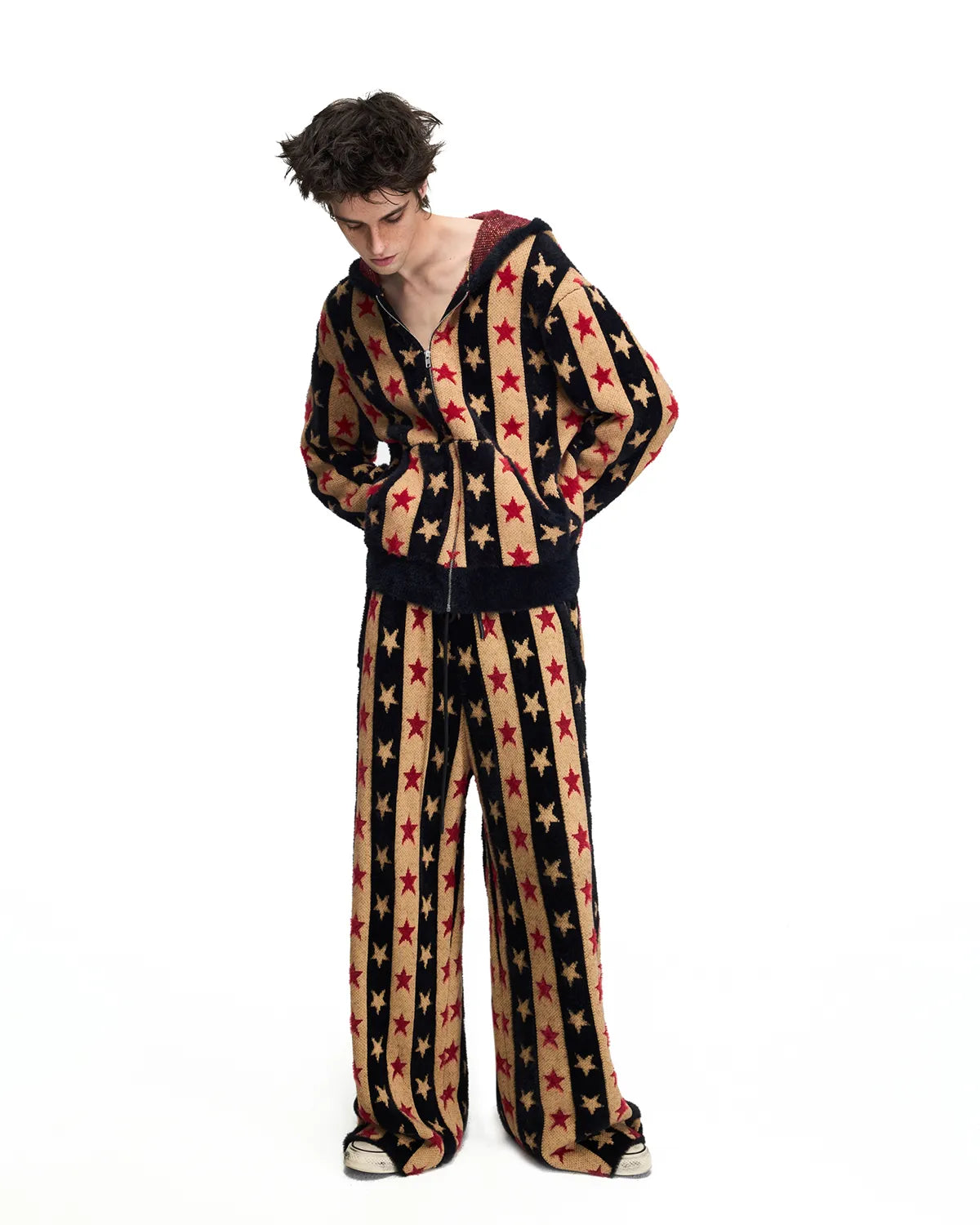 Peoplesense Star Stripe Jacquard Knit Pants