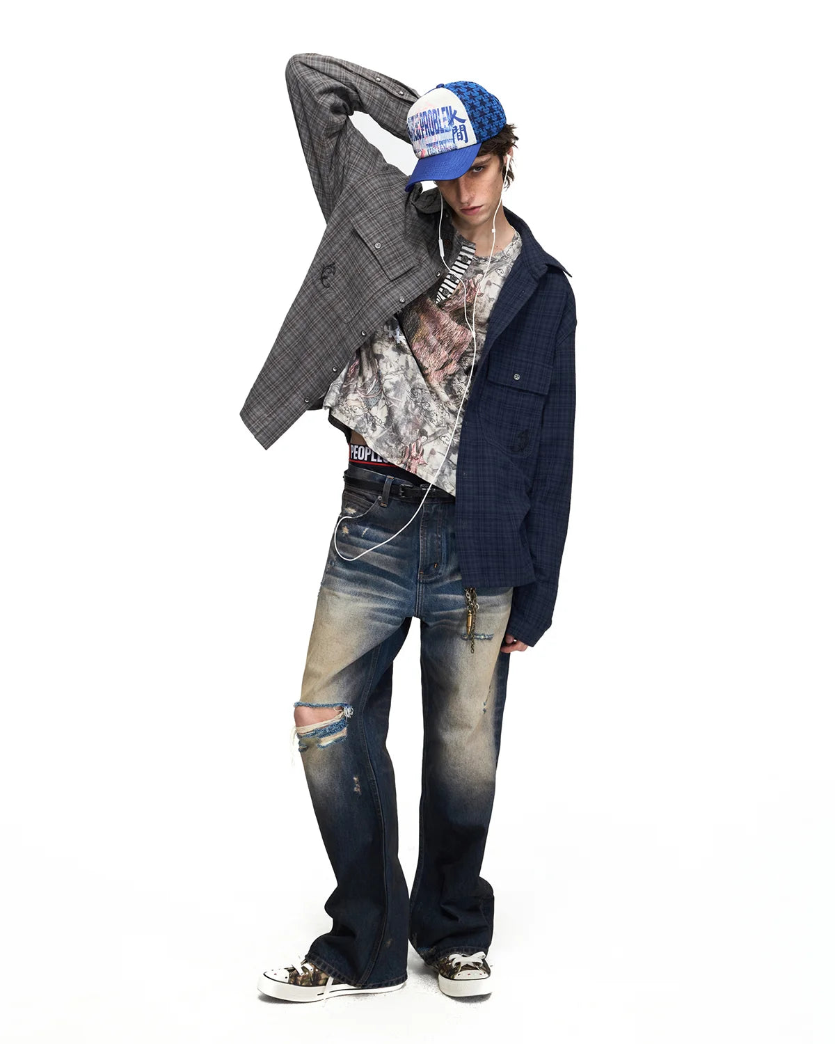 Peoplesense Vintage Distressed Flare Jeans