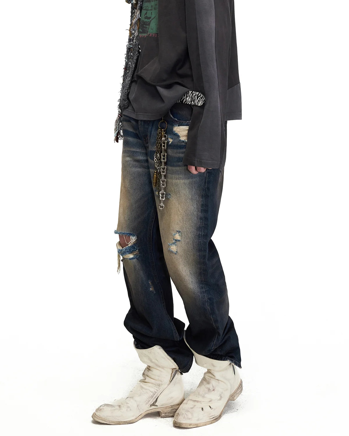 Peoplesense Vintage Distressed Flare Jeans