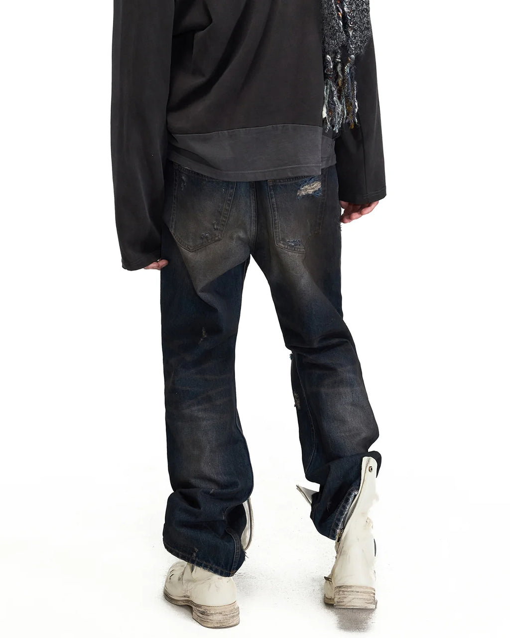 Peoplesense Vintage Distressed Flare Jeans
