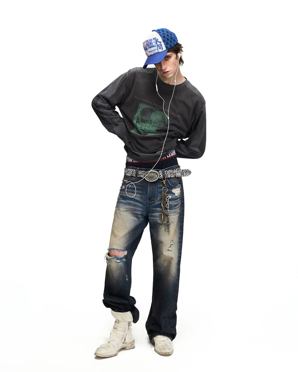 Peoplesense Vintage Distressed Flare Jeans
