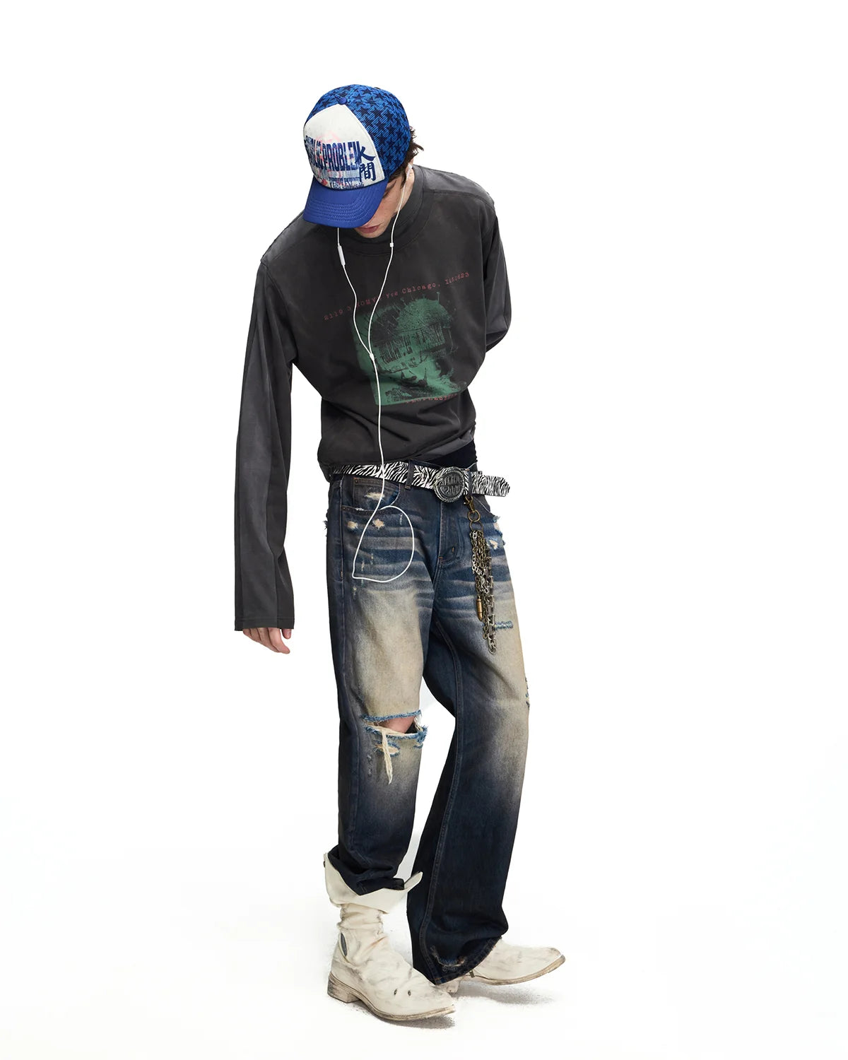 Peoplesense Vintage Distressed Flare Jeans