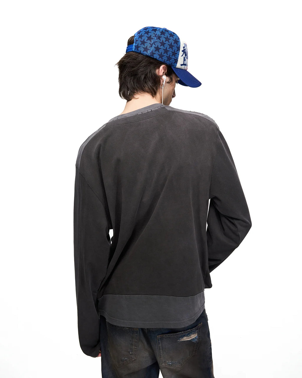 Peoplesense Puppet Figure Layered Long Sleeve T-Shirt Back View