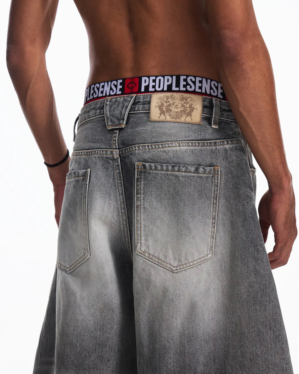 Peoplesense Vintage Curved Jeans Grey 7006