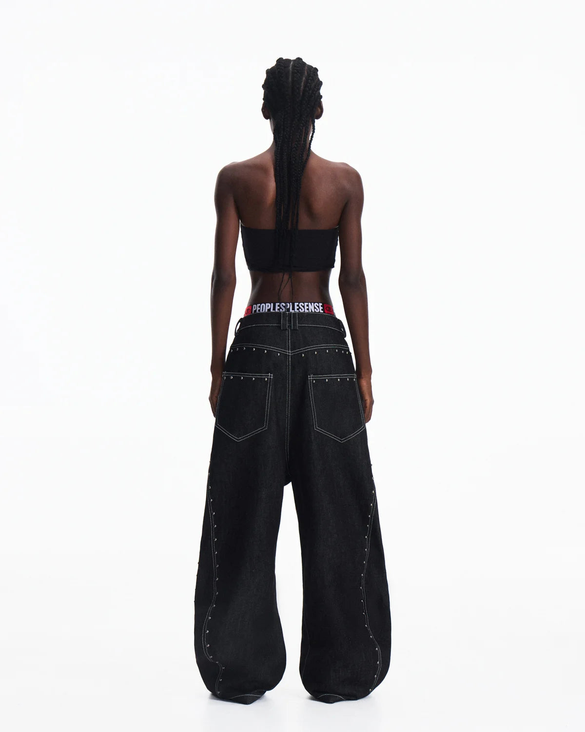 Peoplesense Angled Rivet Raw Denim Jeans