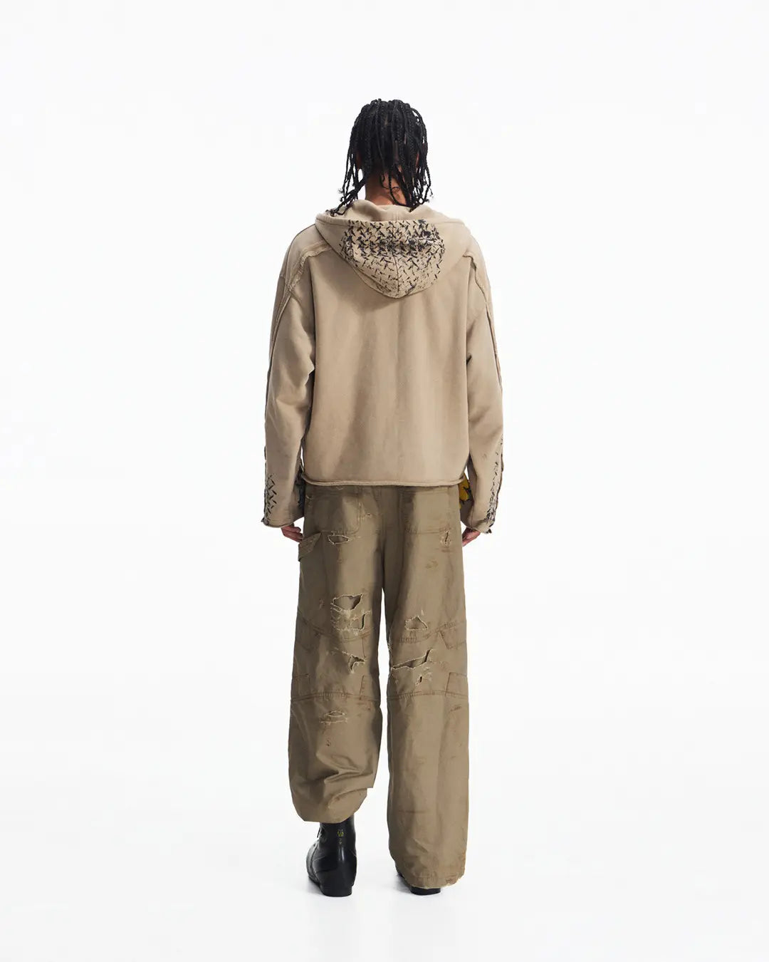 Peoplesense Distressed Vintage Racing Print Hoodie