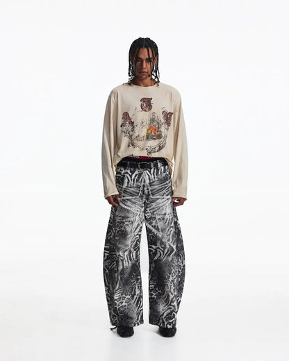 Peoplesense Vintage Champion Wreath Print Racing T-Shirt