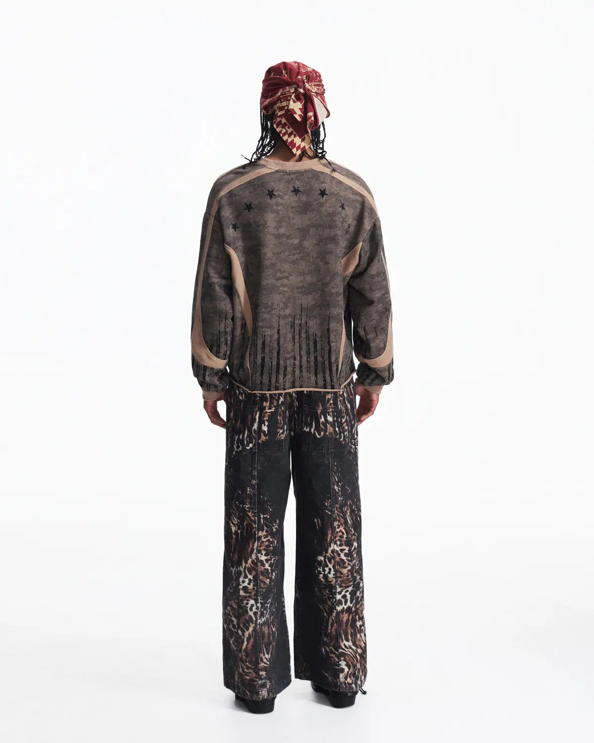 Peoplesense Vintage Deconstructed Camo Crewneck