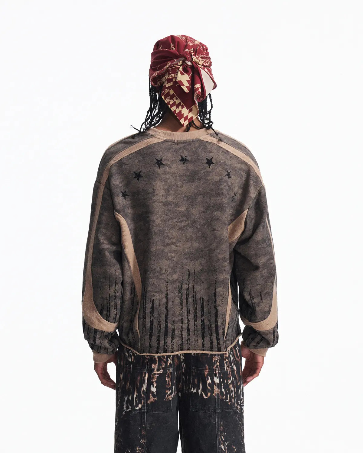 Peoplesense Vintage Deconstructed Camo Crewneck