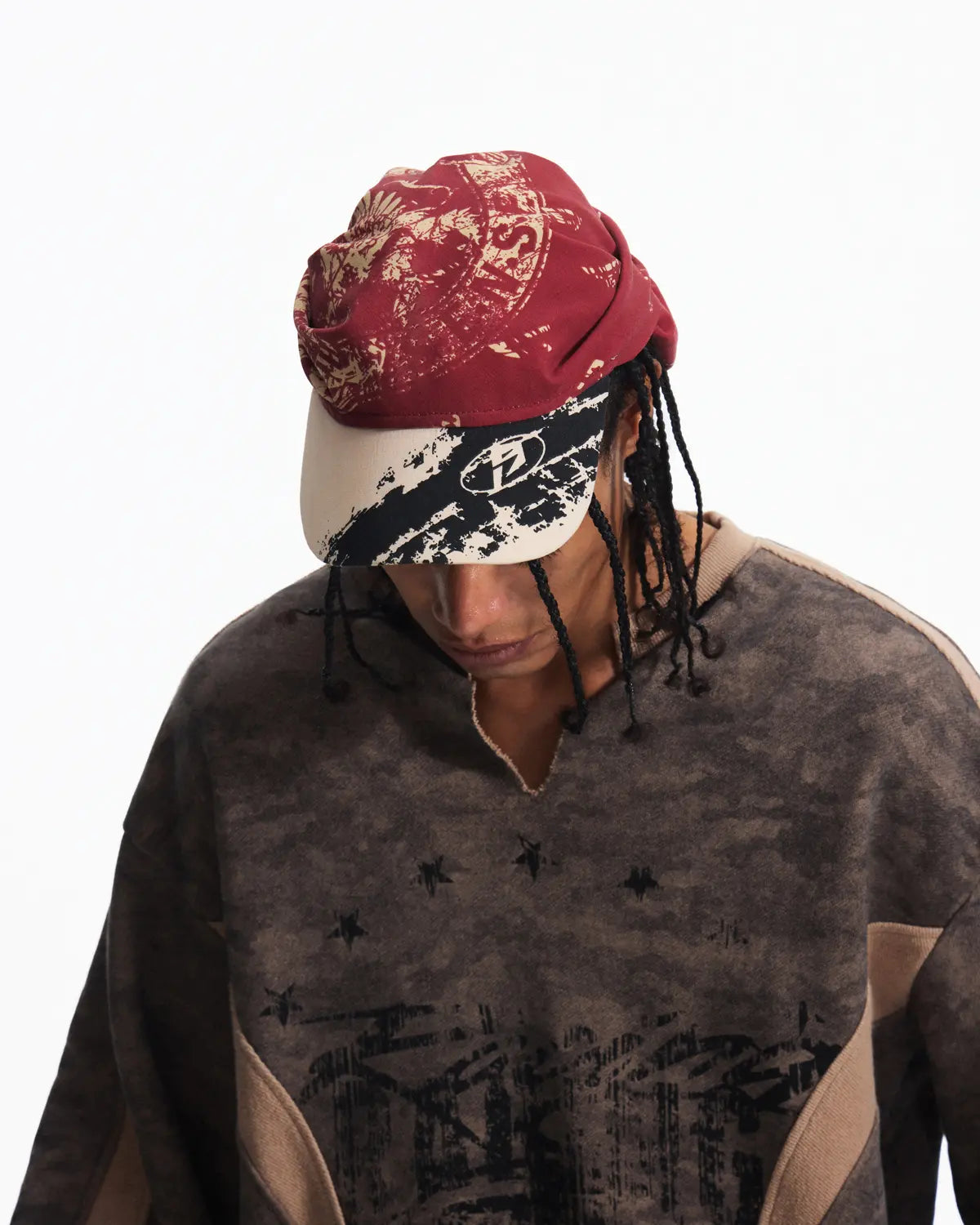 Peoplesense Vintage Deconstructed Camo Crewneck