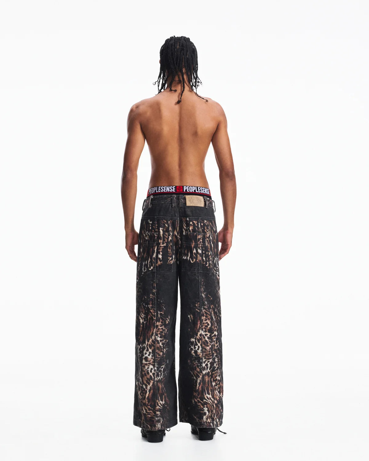 Peoplesense Mixed Animal Print Straight-Leg Pants