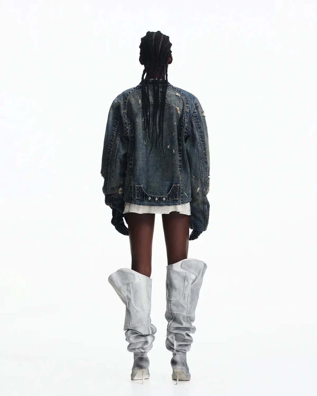 Peoplesense Racer Distressed Plaid Jacket