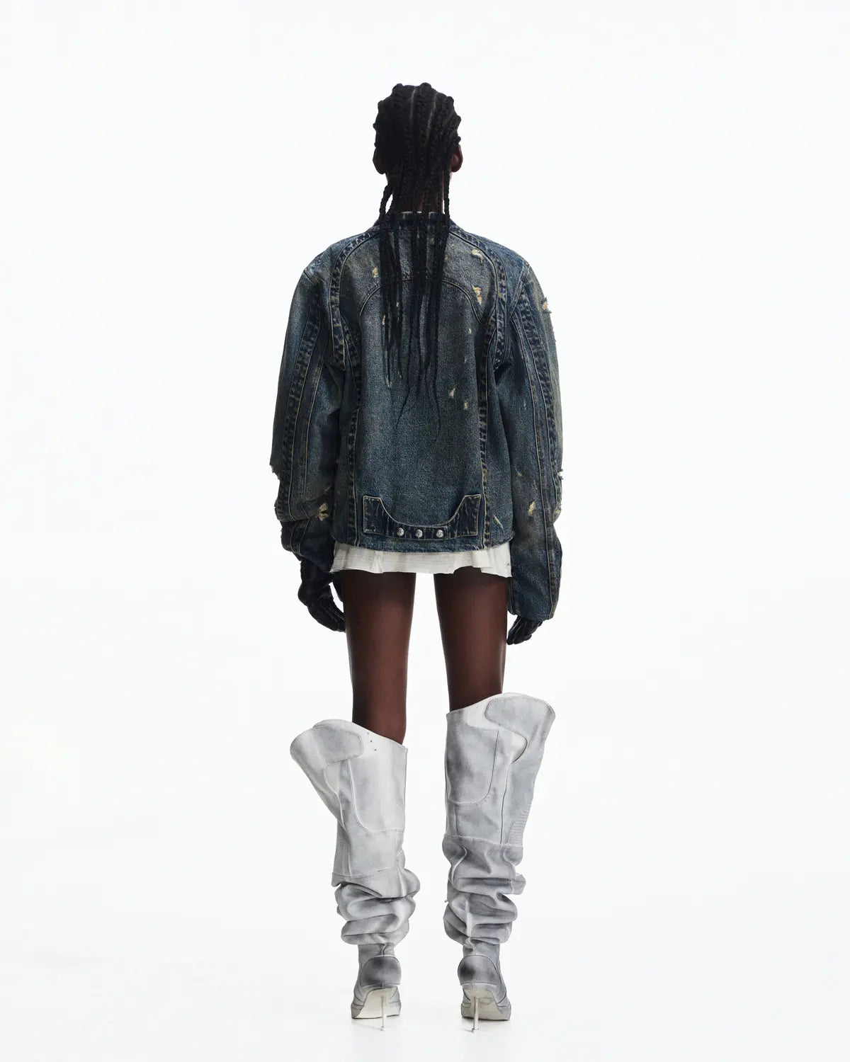 Peoplesense Racer Distressed Plaid Jacket