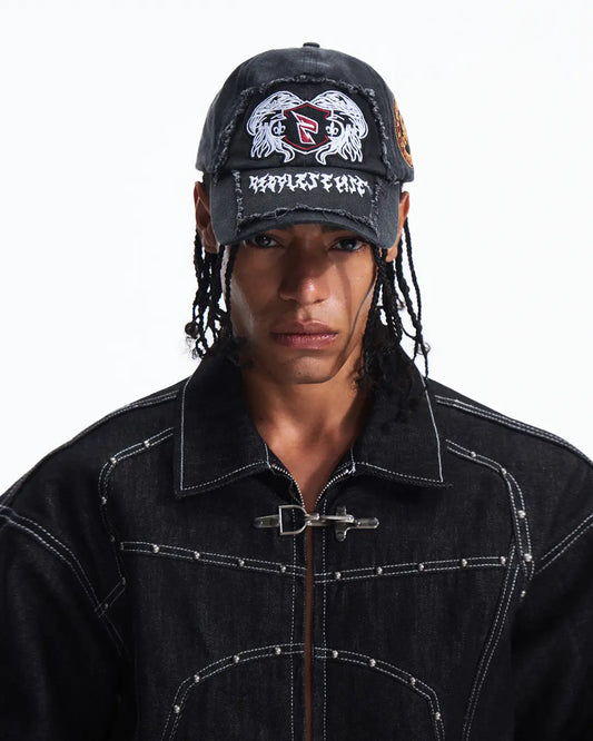 Peoplesense Gothic Cap Featuring Raised Embroidery