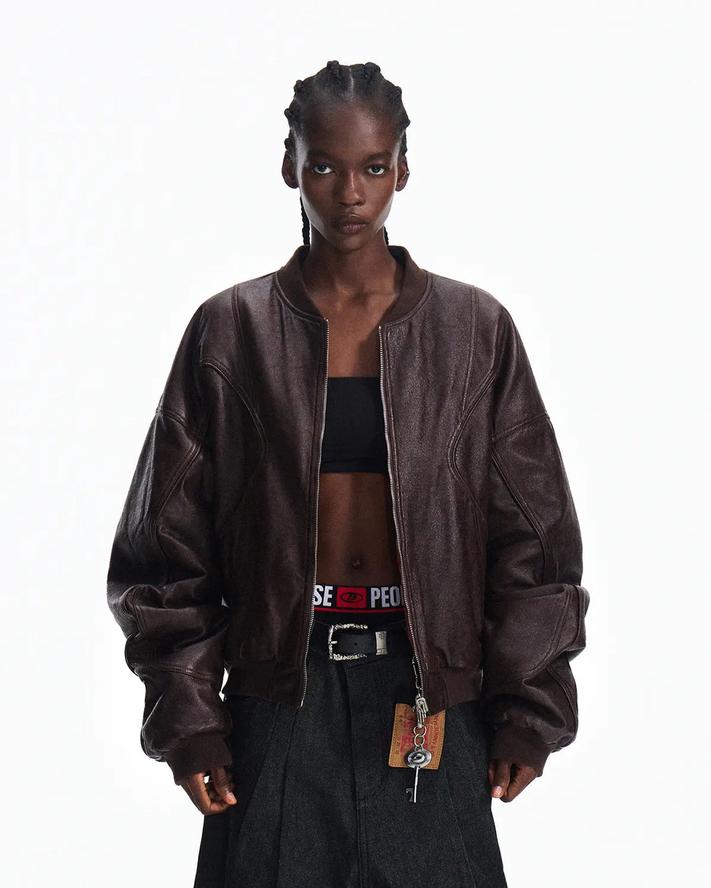 Peoplesense Reversible Crinkled Leather Jacket