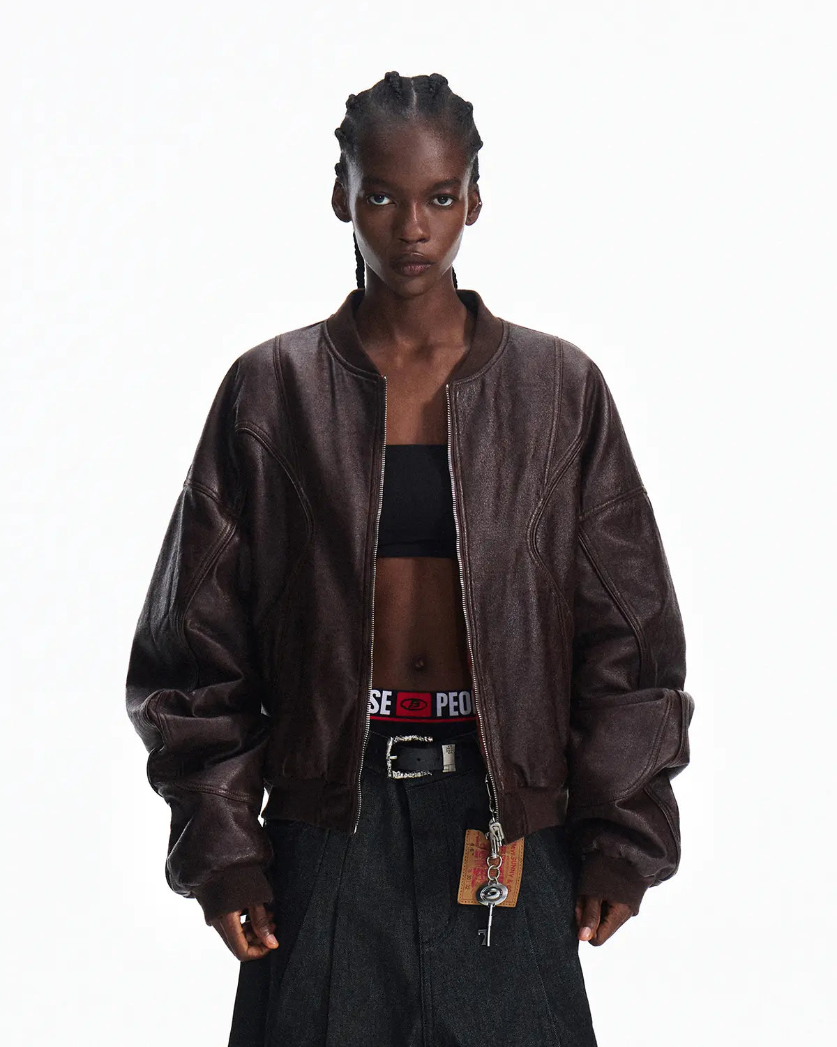 Peoplesense Reversible Crinkled Leather Jacket