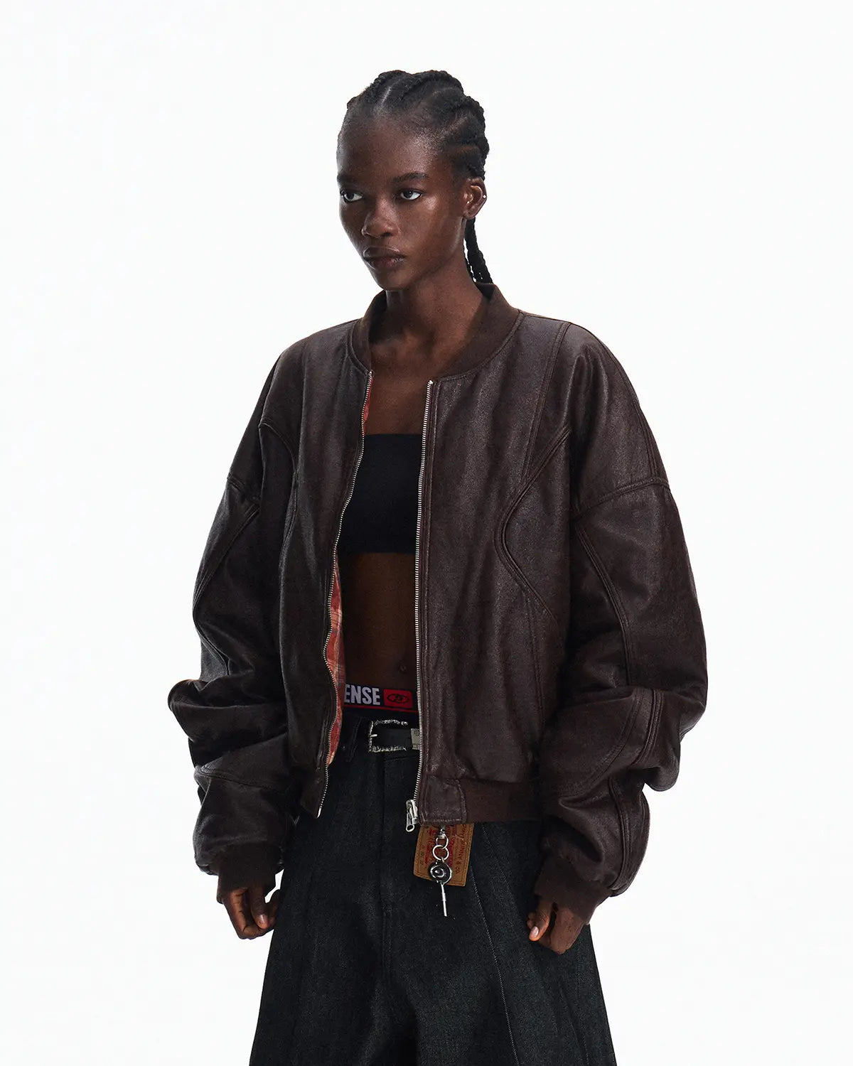 Peoplesense Reversible Crinkled Leather Jacket