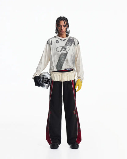 Peoplesense Distressed Racing Long Sleeve Tee