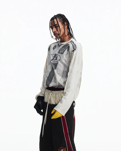 Peoplesense Distressed Racing Long Sleeve Tee