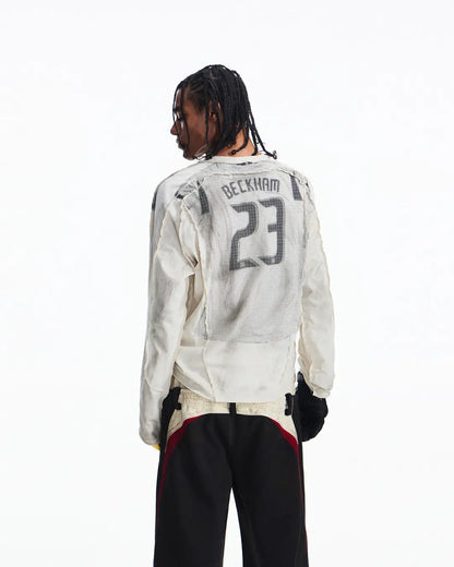 Peoplesense Distressed Racing Long Sleeve Tee