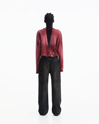 Peoplesense Hand-Cut&Splatter-Dyed Racing Tee