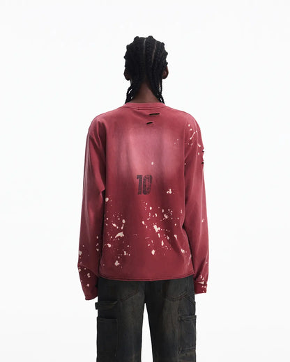 Peoplesense Hand-Cut&Splatter-Dyed Racing Tee