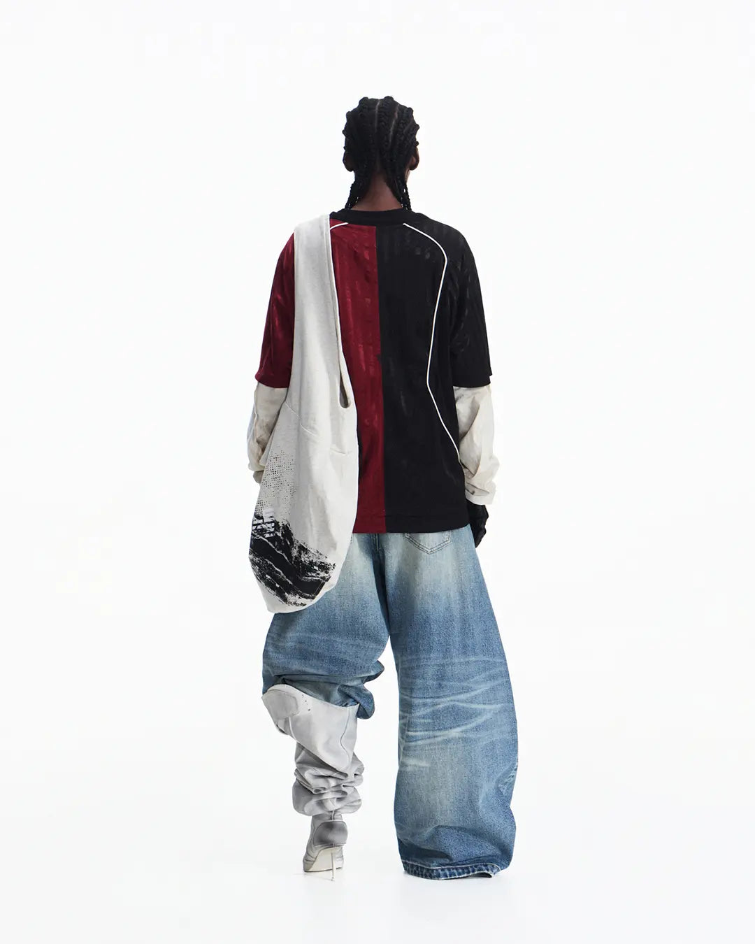 Peoplesense Two-in-One Striped Football Long Sleeve Tee