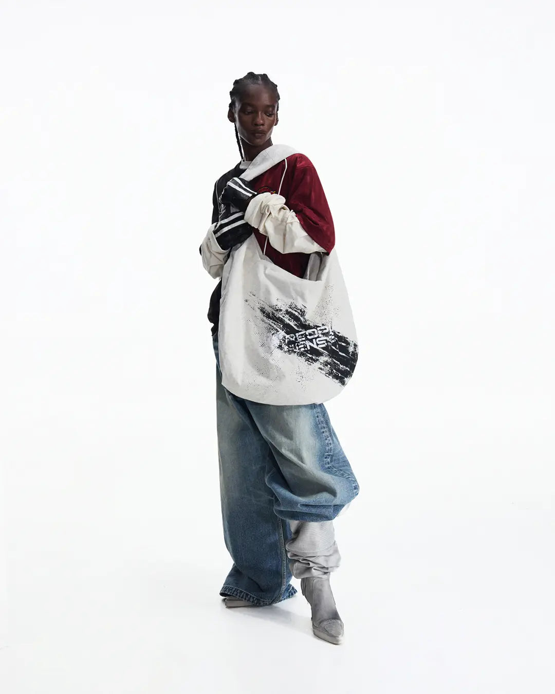 Peoplesense Two-in-One Striped Football Long Sleeve Tee