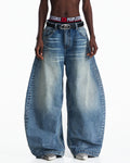 Peoplesense Vintage Curved Jeans Blue 7006 Front View