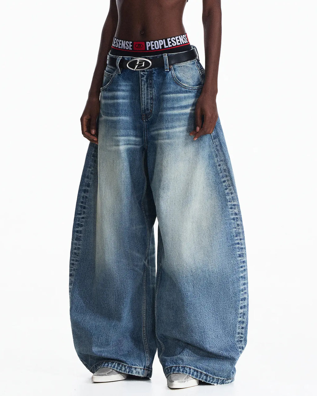 Peoplesense Vintage Curved Jeans Blue 7006