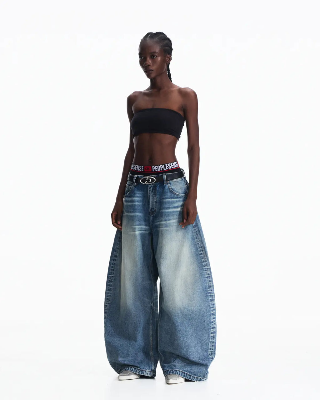 Peoplesense Vintage Curved Jeans Blue 7006