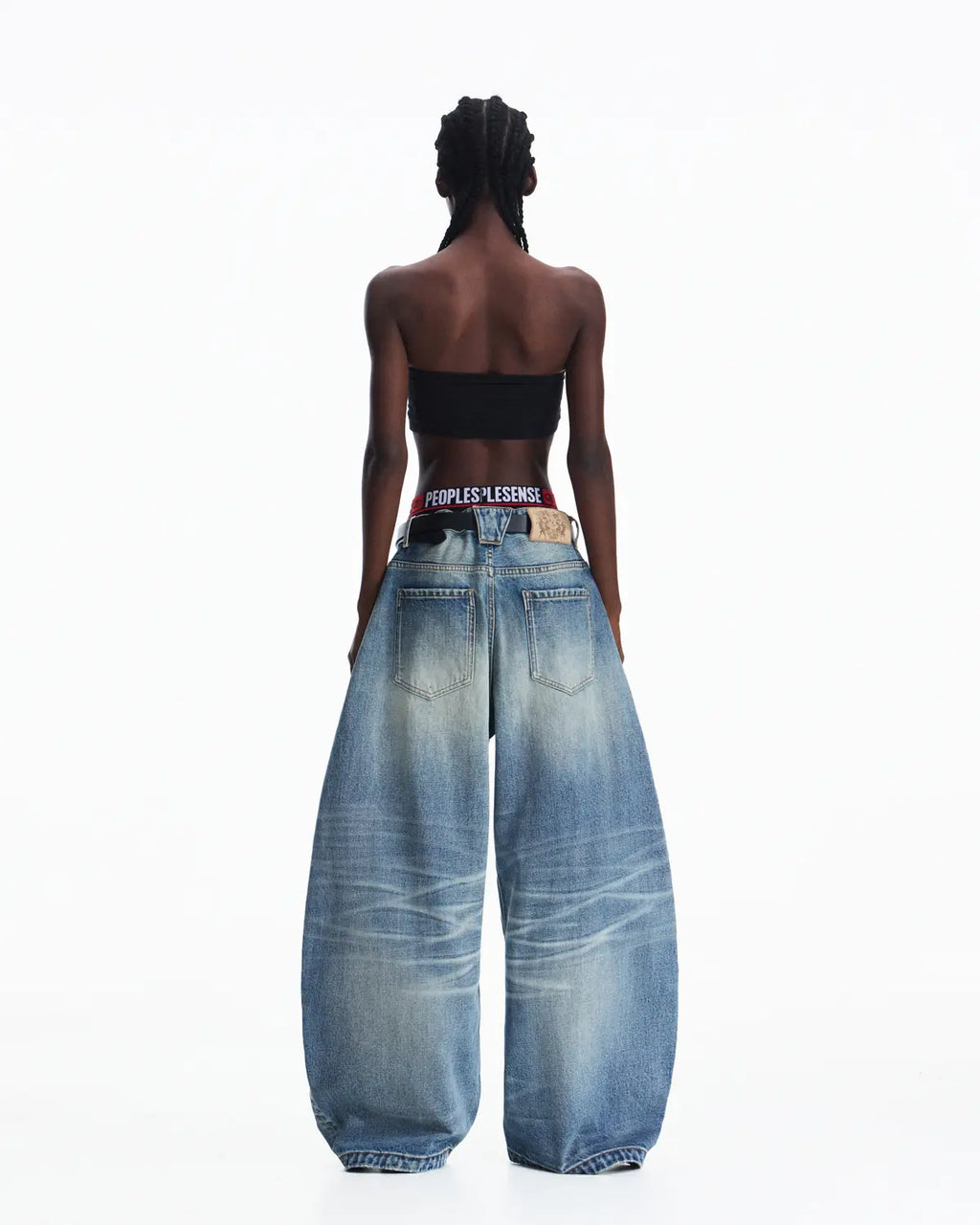 Peoplesense Vintage Curved Jeans Blue 7006