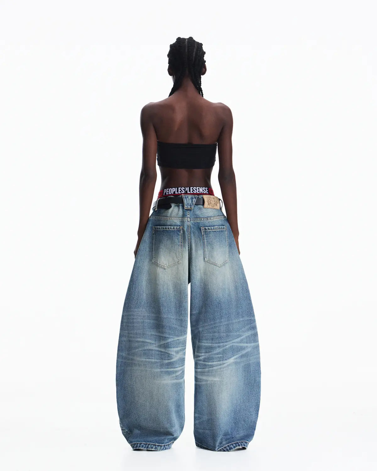 Peoplesense Vintage Curved Jeans Blue 7006