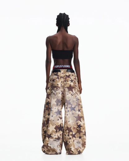 Peoplesense Distressed Star Curved Jeans