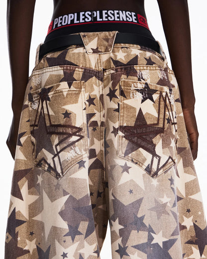 Peoplesense Distressed Star Curved Jeans