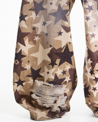 Peoplesense Distressed Star Curved Jeans