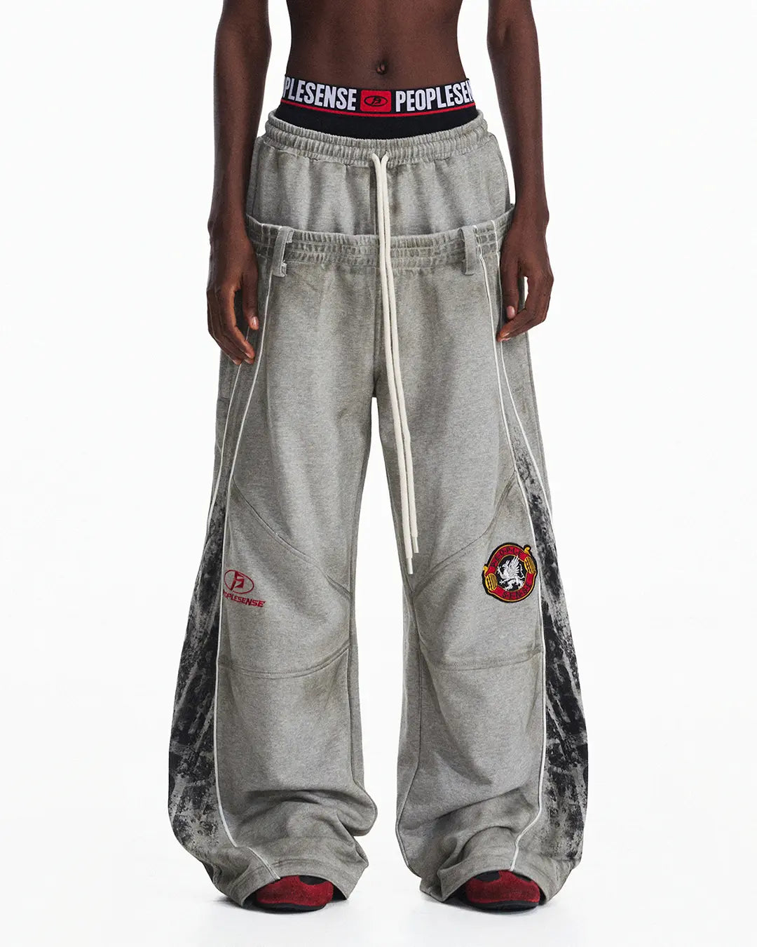 Peoplesense Contrasting Double-Waistband Sweatpants