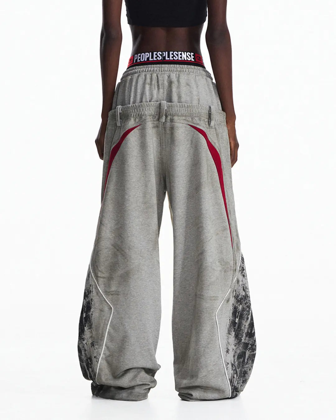 Peoplesense Contrasting Double-Waistband Sweatpants