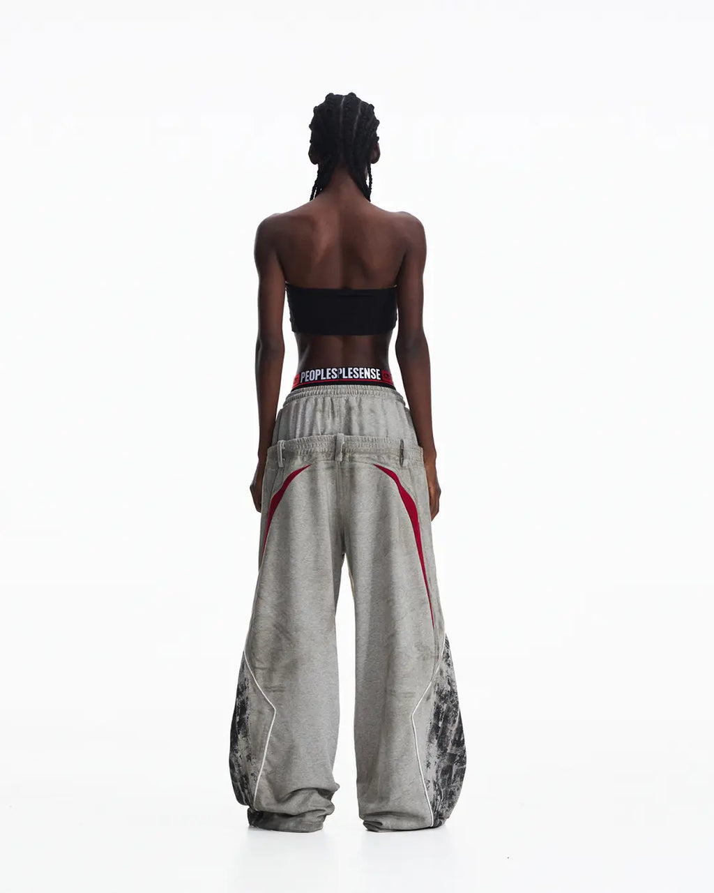 Peoplesense Contrasting Double-Waistband Sweatpants
