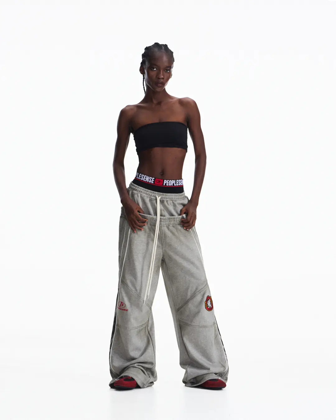 Peoplesense Contrasting Double-Waistband Sweatpants