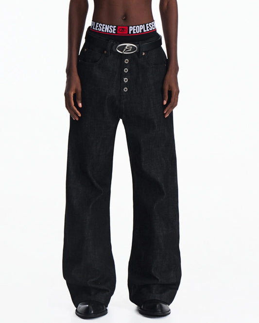 Peoplesense 5-Button Fly Red Selvedge Raw Denim Jeans