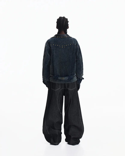 Peoplesense Curved Black Raw Denim Jeans