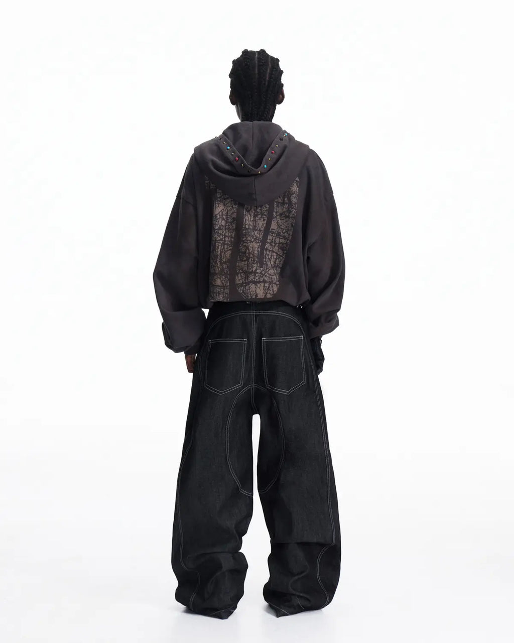 Peoplesense Asymmetric Graphic Racing Pullover