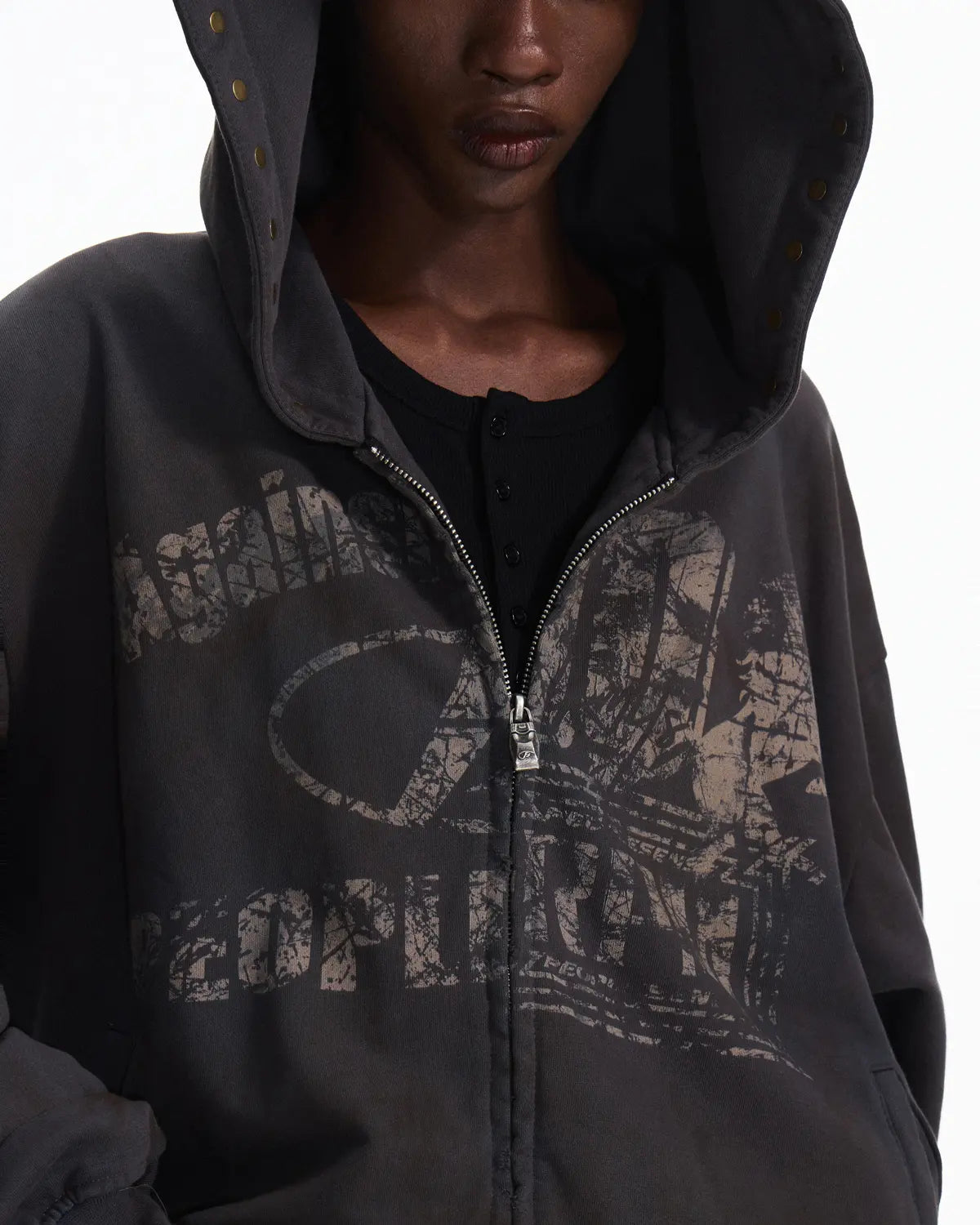 トップス Peoplesense Graphic Racing Hoodie Peoplesense Asymmetric Graphic Racing Hoodie – peoplesense