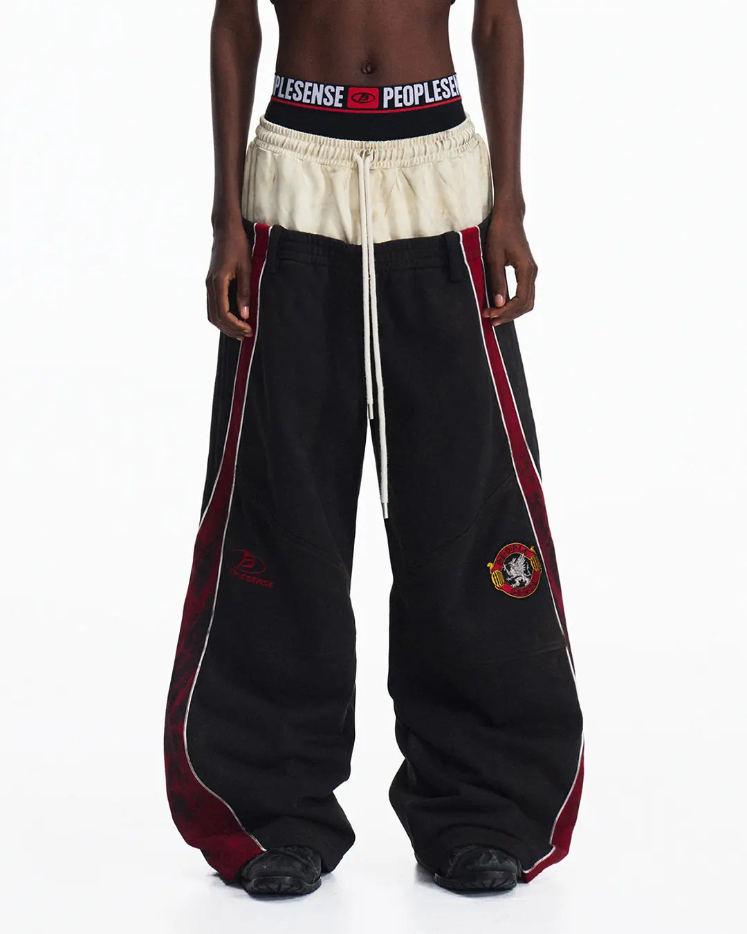 Peoplesense Contrasting Double-Waistband Sweatpants